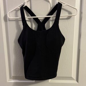 Athleta Black Cropped Tank Top